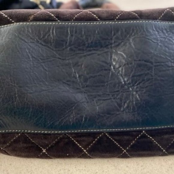 SOLD on Ebay Vintage Day Dreamer Y2K Diamond Quilted Velvet W/ Leather Trims - Picture 6 of 9